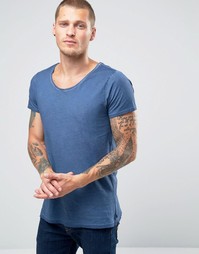 Футболка с масляной отделкой Scotch and Soda - Синий