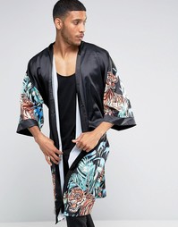 Кимоно с принтом тигров Jaded London - Черный