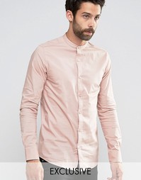 Рубашка суперузкого кроя с воротником на пуговицах Only & Sons - Розовый