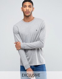 Серый меланжевый лонгслив Jack Wills Dunsford - Серый