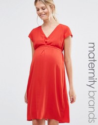 Платье с короткими рукавами Mamalicious - Красный Mama.Licious
