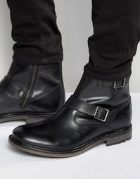 Кожаные байкерские ботинки Base London Zinc - Черный