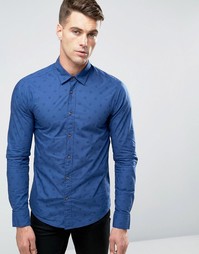 Рубашка с принтом Scotch and Soda - Синий