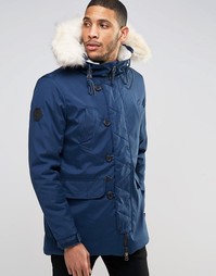 Парка с отделкой их искусственного меха Bellfield Arctic - Темно-синий
