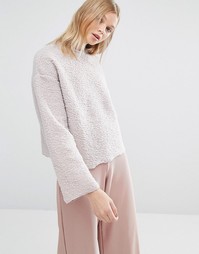 Флисовый свитшот с круглым вырезом Native Youth - Бежевый