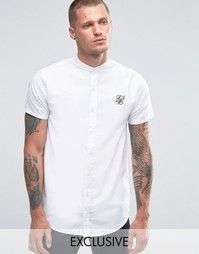 Рубашка зауженного кроя с воротником на пуговицах SikSilk - Белый