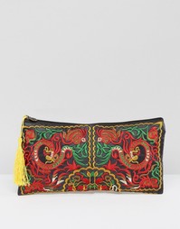 Клатч с вышивкой и кисточкой Reclaimed Vintage - Мульти