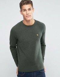 Зеленый тонкий трикотажный джемпер с круглым вырезом Abercrombie &amp; Fitch - Зеленый