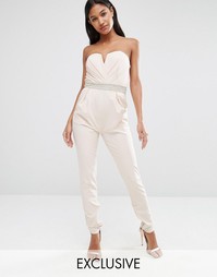 Структурированный комбинезон-бандо TFNC - Розовый