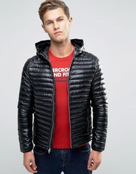Черный сверхлегкий пуховик с капюшоном Abercrombie &amp; Fitch - Черный