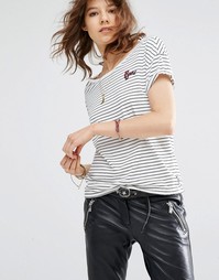 Свободная футболка с короткими рукавами Maison Scotch - Белый