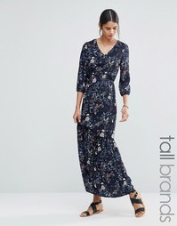 Платье макси с V-образным вырезом Vero Moda Tall - Темно-синий