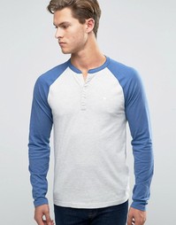 Лонгслив с контрастными рукавами Abercrombie &amp; Fitch - Темно-синий