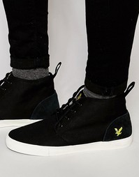 Высокие кеды с саржевым верхом Lyle &amp; Scott Lunan - Черный