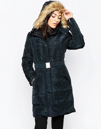 Парка с мехом на капюшоне Ichi - Черный