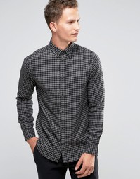 Фланелевая рубашка слим в клеточку Selected Homme - Серый