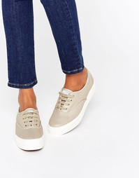 Парусиновые кроссовки цвета металлик на платформе Keds - Золотой