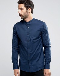 Рубашка суперузкого кроя с воротником на пуговицах Only & Sons - Темно-синий