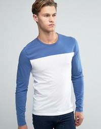 Белый лонгслив с контрастными рукавами и вставкой Abercrombie &amp; Fitch - Белый