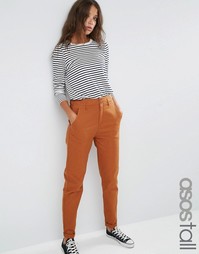 Брюки галифе с завышенной талией ASOS TALL - Коричневый