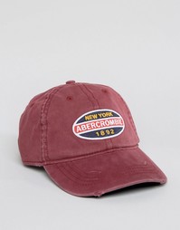 Бордовая кепка Abercrombie &amp; Fitch Collegiate - Красный
