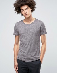 Меланжевая футболка Selected Homme - Бежевый