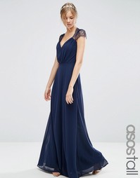 Кружевное платье макси ASOS TALL Kate - Темно-синий