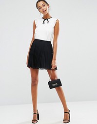 Плиссированная мини-юбка ASOS - Черный