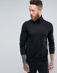 Полушерстяной джемпер с отворачивающимся воротником Hugo By Hugo Boss - Серый