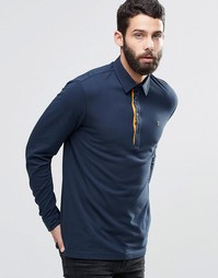Футболка-поло с длинными рукавами Farah - Темно-синий