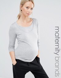 Джемпер для кормления с длинными рукавами Mamalicious - Серый Mama.Licious