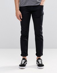 Черные выбеленные джинсы слим Pepe Hatch D97 Gymdico - Синий