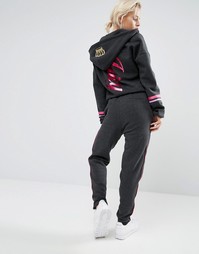 Комбинезон из флиса с принтом короны Juicy Couture - Черный