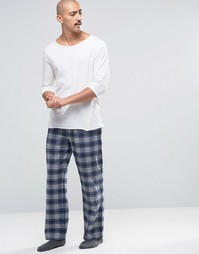 Брюки в клетку для дома Jack Wills - Темно-синий