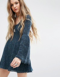 Платье-футболка бэби долл Free People - Синий