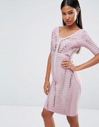 Бандажное платье WOW Couture - Розовый