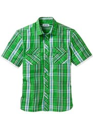Рубашка Regular Fit с коротким рукавом (синий джинсовый в клетку) Bonprix