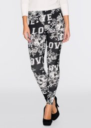 Легинсы (черный с рисунком) Bonprix