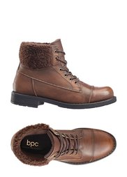Кожаные ботинки (темно-коричневый) Bonprix
