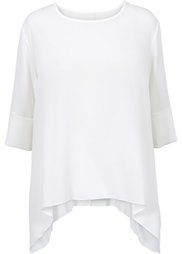 Футболка с удлиненными нижними краями (синий) Bonprix