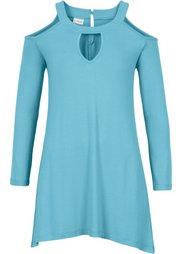 Трикотажная туника с разрезами (черный) Bonprix
