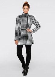 Пальто от дизайнера Maite Kelly (черный/цвет белой шерсти с узо) Bonprix