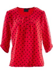 Блузка с принтом (черный/белый в горошек) Bonprix