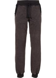 Трикотажные брюки Relaxed Fit с пайетками (серый батик) Bonprix