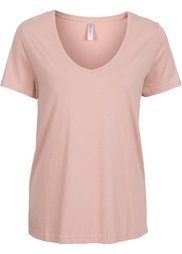 Футболка с глубоким V-вырезом (темно-синий) Bonprix