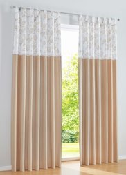 Штора Линн (1 шт.), петли (натуральный) Bonprix