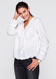 Туника (цвет белой шерсти/индиго с рис) Bonprix