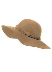 Шляпа с плетеной лентой (черный) Bonprix