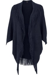 Кардиган с бахромой (темно-ягодный) Bonprix
