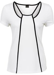 Футболка с контрастными вставками (черный) Bonprix